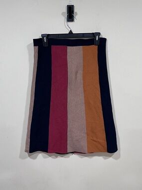 JUCCA color-blocked vertical striped mini skirt 100% lambswool women’s large